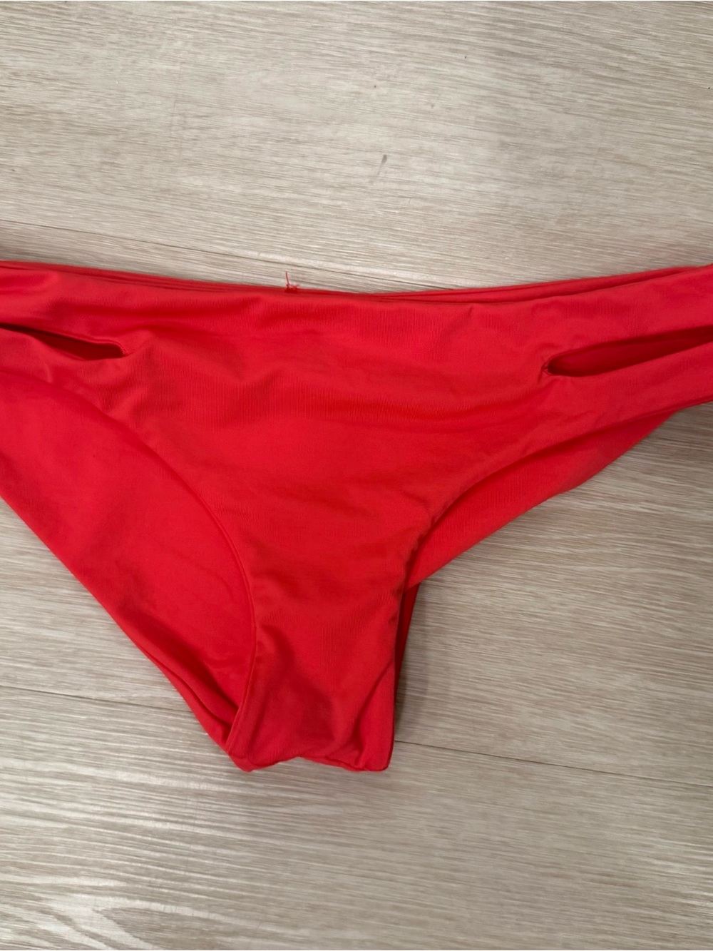 l*space Red Low-Rise Bikini Bottom
